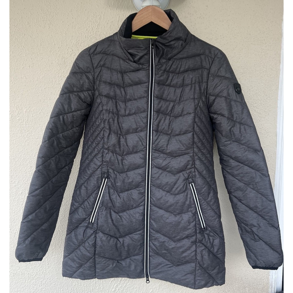 NOIZE Lightweight Gray Puffer Jacket Coat Claire Women's S Packable Cruelty Free